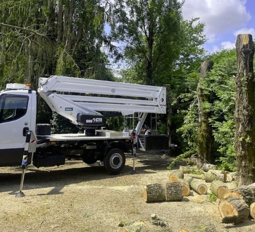 elagage avec camion nacelle